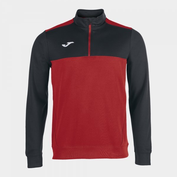 SWEATSHIRT WITH ZIP WINNER RED-BLACK