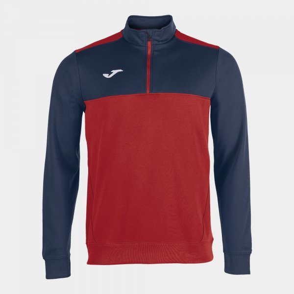 SWEATSHIRT 1/2 ZIP WINNER RED-NAVY BLUE