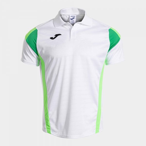 MONTREAL SHORT SLEEVE POLO WHITE FLUOR GREEN