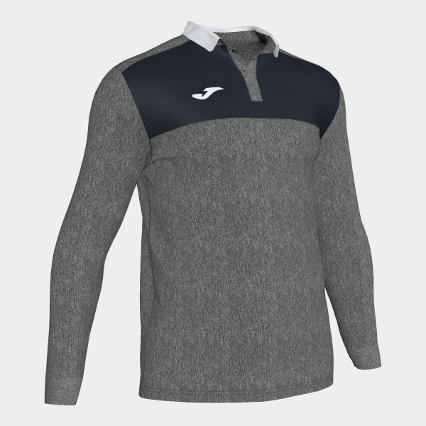 WINNER II POLO SHIRT MEDIUM MELANGE-NAVY L/S